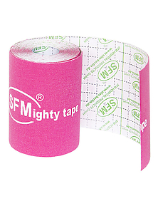 534 839 SFM • Лейкопластырь кинезио тейп SFM, 10см Х 500см, розового цвета, в диспенсере, с логотипом