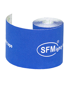 534 838 SFM Лейкопластырь кинезио тейп SFM, 10см Х 500см, синего цвета, в диспенсере, с логотипом
