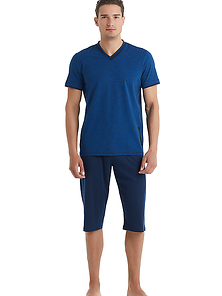 BS40021 BlackSpade • Пижама с брюками- капри Deep Blue